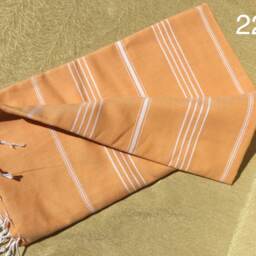 Green Striped Turkish Cotton Towel Peshtemal Bath & Beach Towel - thumbnail 2