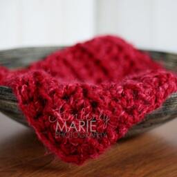 Cranberry Puff Baby Blanket Newborn Photography Prop - thumbnail 2
