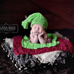 Cranberry Puff Baby Blanket Newborn Photography Prop - thumbnail 3
