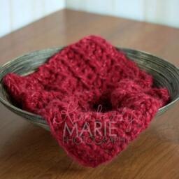 Cranberry Puff Baby Blanket Newborn Photography Prop - thumbnail 4