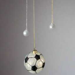 Glass Christmas Football Bauble Tree Hanging Decoration/Christmas/Seasonal/ Glass Item - thumbnail 3