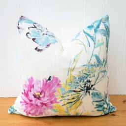 Laura Ashley Cosmos Floral Cushion Handmade With Austen Back, 16 - thumbnail 2