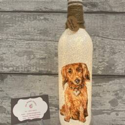 Dachshund, Sausage Dog Light Up Bottle & Matching Vase, Gifts - thumbnail 2