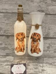 Dachshund, Sausage Dog Light Up Bottle & Matching Vase, Gifts - thumbnail 1