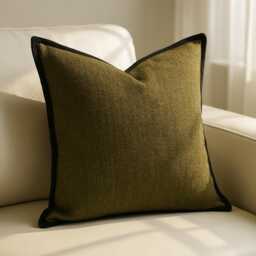 Dark Green Texture Cushion Scatter Khaki Luxury Cover High Quality Living Room Cushions 45 X cm Minimalist - thumbnail 2