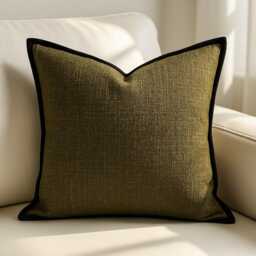 Dark Green Texture Cushion Scatter Khaki Luxury Cover High Quality Living Room Cushions 45 X cm Minimalist - thumbnail 1