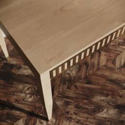 Mid Century Modern Oak Desk With Brass Details - thumbnail 3