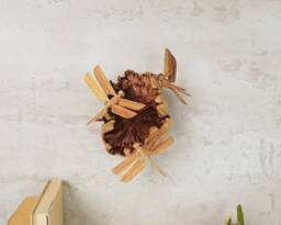 Wall Hanging Dragonfly Statue, Art, Wooden Sculpture, Figurine, Wood Carving, Bedroom Decor, Nature, Wedding Gift, Special Gift - thumbnail 1