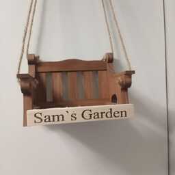 Personalised Swing Seat Bird Feeder Table Hanging Food Birdhouse Garden Decor Memory Maker Mothers Day Gift Birthday Parrot Table - thumbnail 2