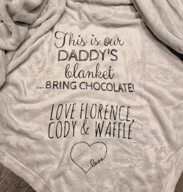 Personalised Blanket, Daddy Mummy Gift For Her, Him, Grandparent Gift, Dather's Day Mother's Day, Birthday - image 1
