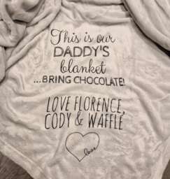 Personalised Blanket, Daddy Mummy Gift For Her, Him, Grandparent Gift, Dather's Day Mother's Day, Birthday - thumbnail 1