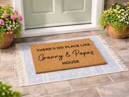 Granny & Papa's House Sign - Custom Scripted Doormat Unique Birthday Present - thumbnail 1