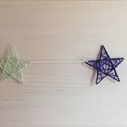 star Garland For Children's Rooms in Cheerful Colors, Handmade Alsace - thumbnail 3