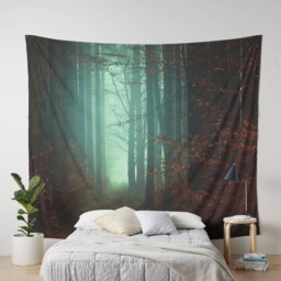 Forest Spirits Wall Tapestry, Nature Wall Art, Forest Tapestry, Nature Hanging - thumbnail 2