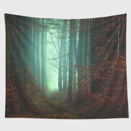 Forest Spirits Wall Tapestry, Nature Wall Art, Forest Tapestry, Nature Hanging - thumbnail 1