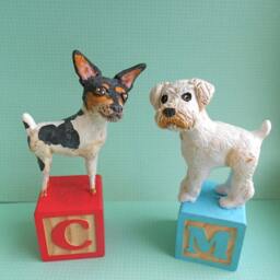 Custom Clay Dog Sculpture Set Personalized Pet Memorial - thumbnail 4