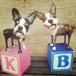 Custom Clay Dog Sculpture Set Personalized Pet Memorial - thumbnail 2