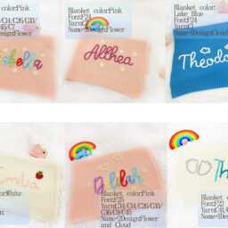 Custom Embroidered Baby Name Blanket - Personalised Newborn Gift For Announcement & Shower - Unique - thumbnail 3