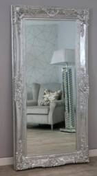 Huge Paris Silver Chrome 100cm X 200cm Leaner Ornate Antique Mirror - Free Standing