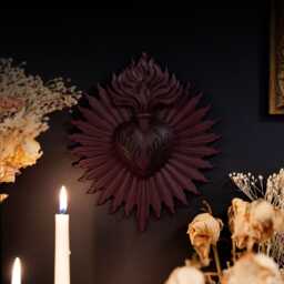 Ardour Sacred Heart Plaque - Gothic Gallery Wall Decor Religious Handmade By The Blackened Teeth - thumbnail 3