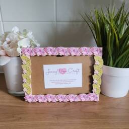 Colourful Wooden Fan Shaped Button Photo Frame 4 X 6 Inches - thumbnail 3