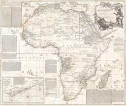 Map Of Africa 1794 Map Gold Coast Vintage African Antique Wall Restoration Style Wall Housewarming Gift Fine Art Print - thumbnail 1