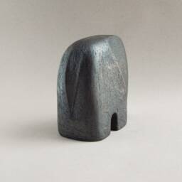 Ceramic Sculpture - Elephant, Elephant Figurine, Collection, African, Art, Ceramics, Animals, Black Raku Ceramics, Home Decor - thumbnail 4