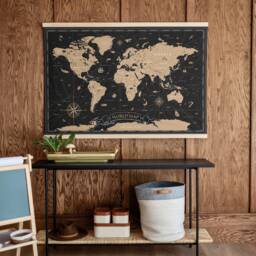 Large World Map Tapestry Classroom Homeschool Wall Art - 153 - thumbnail 2