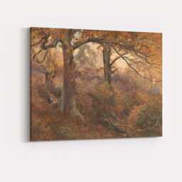 Enchanting Autumn Woodland Forest Impressionist Landscape Canvas Wall Art Print Decor Picture Ready To Hang - thumbnail 4