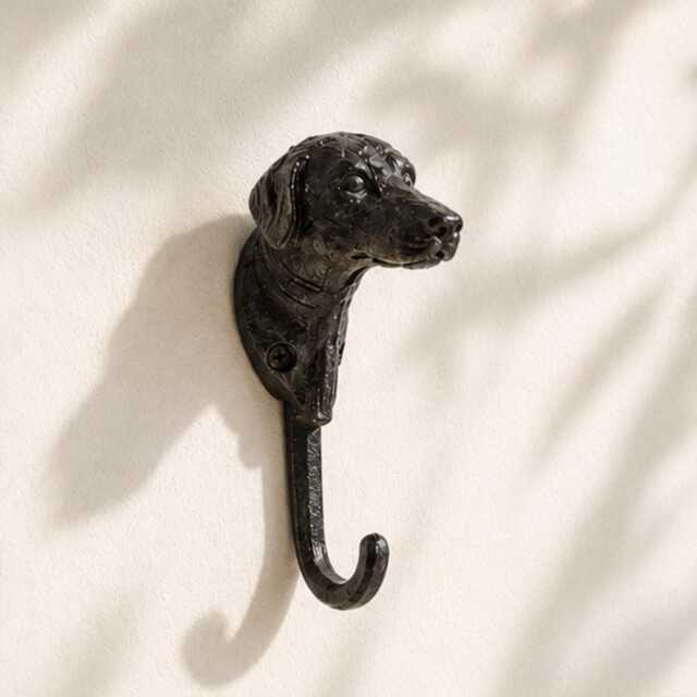 Animal Iron Wall Hook, Rustic Black Ironwork Coat Cat & Dog Hooks, Deer Bird Farmhouse Home Decor, Entryway Hooks - image 1