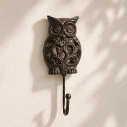 Animal Iron Wall Hook, Rustic Black Ironwork Coat Cat & Dog Hooks, Deer Bird Farmhouse Home Decor, Entryway Hooks - thumbnail 4