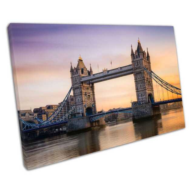 Tower Bridge Wall Art Print City Of London Decor Ready To Hang Picture For Home Office - image 1