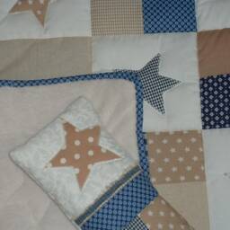 Crab Blanket With Name, Baby + Pillow, Crawl Name Jannis Patchwork Blanket, Personalized - thumbnail 4