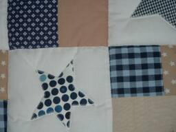 Crab Blanket With Name, Baby + Pillow, Crawl Name Jannis Patchwork Blanket, Personalized - thumbnail 1