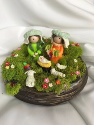 Nativity in The Field With Sheep Cold Porcelain - thumbnail 1