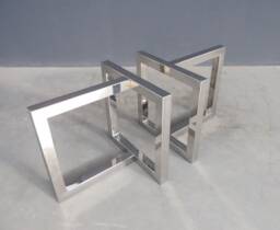 "Stainless Steel Table Legs , Metal Dining H 28"" X W L 25"" - Customizable Height 26"" - 30" - thumbnail 1