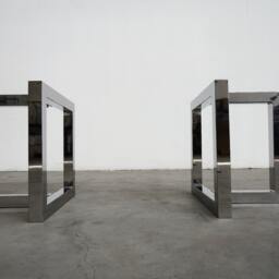 "Stainless Steel Table Legs , Metal Dining H 28"" X W L 25"" - Customizable Height 26"" - 30" - thumbnail 2