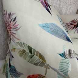 English Countryside Cushion Cover, Floral - Birds Design Pillow Cover Multicoloured Size 22 - thumbnail 2