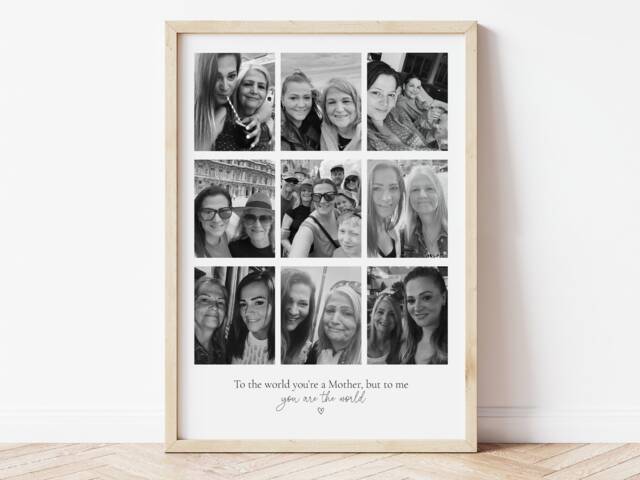Personalised Mother Photo Collage Print - Mother's Day Gift - image 1