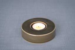 Ceramic Candleholder For Tealight Candle ~ Handmade Pottery Holder Sculptural Decor, Housewarming Gift - Caleo Oily Green - thumbnail 1