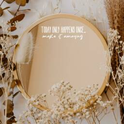Today Only Happens Once Vinyl Sticker Inspirational Mirror Decal - thumbnail 2