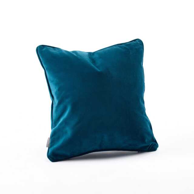 Teal Velvet Cushion Double Sided Feather Filled Pillow - 45 X 45cm - image 1