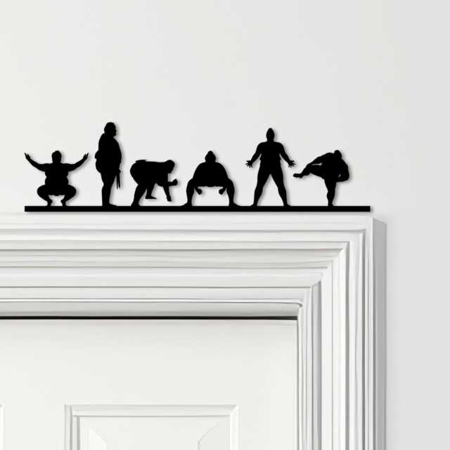 Door Topper Sumo Fighters Various Colours Top Of Decorative Sign - Sign, Novelty Wall Decor, Frame Art, Art - image 1