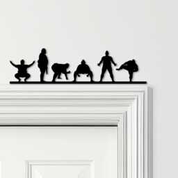Door Topper Sumo Fighters Various Colours Top Of Decorative Sign - Sign, Novelty Wall Decor, Frame Art, Art - thumbnail 1