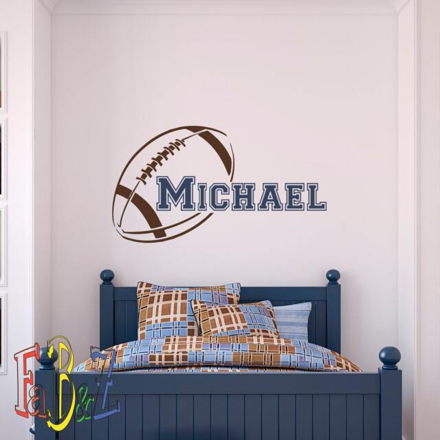 Personalized Football Wall Decal Boys Name Nursery Decor M033 - image 1