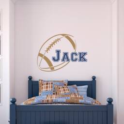 Personalized Football Wall Decal Boys Name Nursery Decor M033 - thumbnail 4
