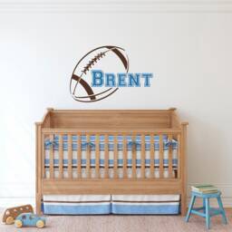 Personalized Football Wall Decal Boys Name Nursery Decor M033 - thumbnail 2