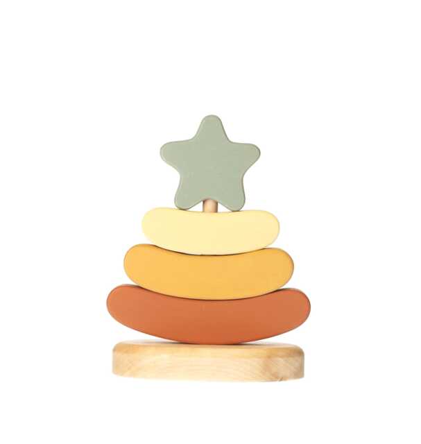 Handmade Wooden Stacking Toy Montessori Toddler Gift - image 1