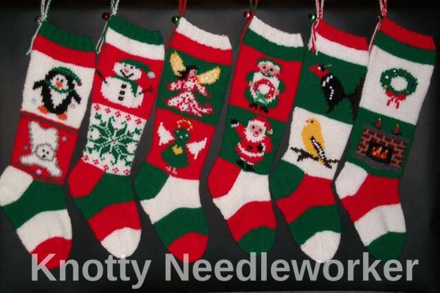 PDF Pattern Only Angels From Above Hand Knitted Christmas Stocking Pattern - image 1