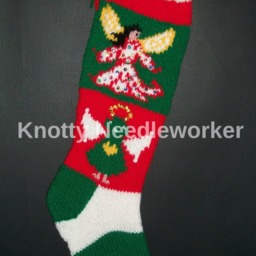 PDF Pattern Only Angels From Above Hand Knitted Christmas Stocking Pattern - thumbnail 2